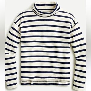 J. Crew: Vintage Cotton Terry Turtleneck In Stripe